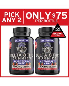 Pick-2 50ct High Potency Delta 8 Gummies Bundle 